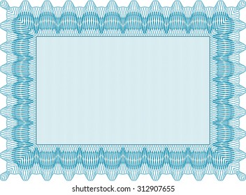Certificate of achievement. Border, frame.With complex background. Retro design. 