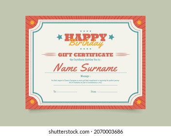 Certificate of achievement border template with luxury badge and modern line pattern. For the award, business, and education needs