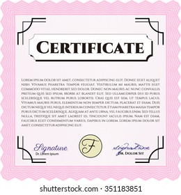 Certificate of achievement. Customizable, Easy to edit and change colors.Lovely design. With linear background. 
