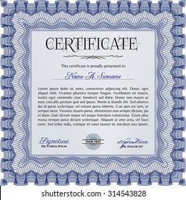 Certificado de progreso. Fondo detallado.complejo. Diseño cordial.