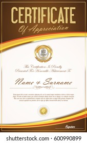 Certificate of achievement or diploma template