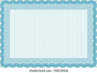 Certificate of achievement. Easy to print. Vector certificate template.Elegant design. 