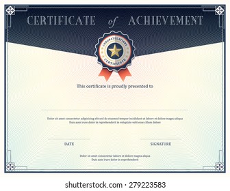 Certificate Of Achievement Frame Design Template