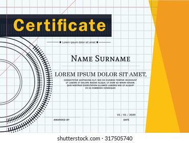 Certificate of achievement frame design template