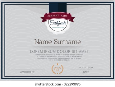Certificate of achievement frame design template