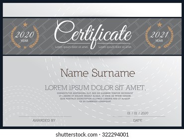 Certificate of achievement frame design template