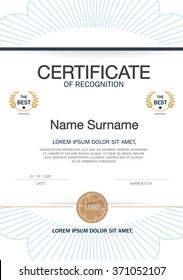 Certificate of achievement frame design template