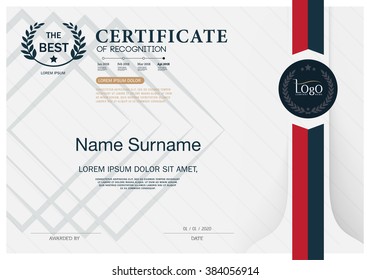 Certificate of achievement frame design template