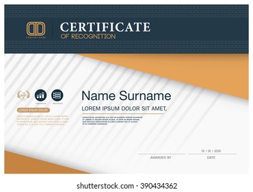 Certificate of achievement frame design template