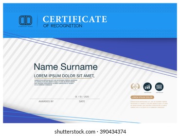 Certificate of achievement frame design template