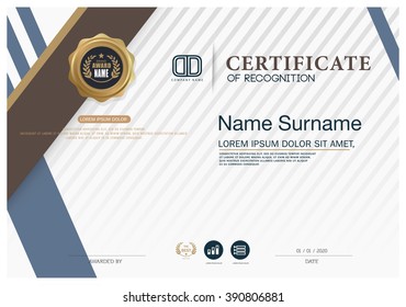 Certificate of achievement frame design template