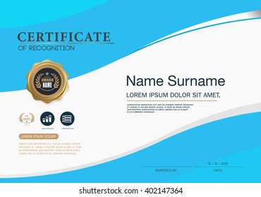 Certificate of achievement frame design template
