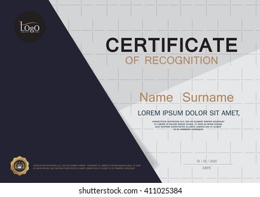 Certificate of achievement frame design template