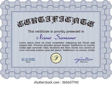 Certificate Achievement Frame Certificate Template Vectorsophisticated ...