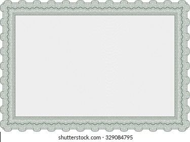 Certificate of achievement. Good design. With complex background. Border, frame.