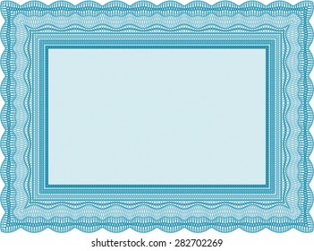 Certificado de progreso. Con patrón de guilloche y fondo. Plantilla de certificado de marco Vector.Diseño de belleza. 