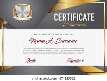 Certificate of Achievement. Premium.
