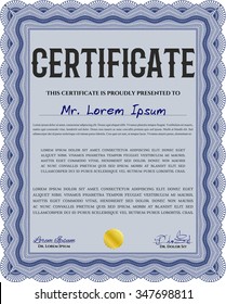 Certificado de progreso. Con un fondo de calidad. Personalizable, fácil de editar y cambiar de color.Diseño artístico 