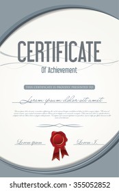 Certificate of achievement retro template 
