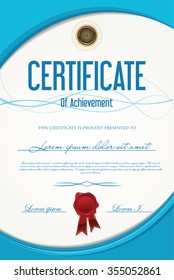 Certificate of achievement retro template 