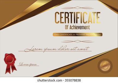 Certificate of achievement retro template 