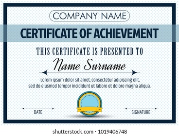 Certificate Achievement Template Stock Vector (Royalty Free) 1019406748 ...