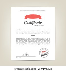 Certificate of achievement template