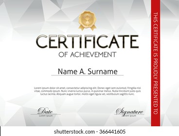Certificate of Achievement Template