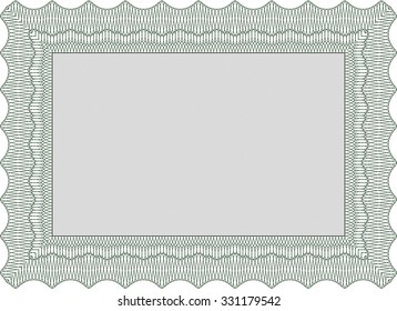 Certificate of achievement template. Artistry design. Vector pattern that is used in money and certificate.With complex linear background. 