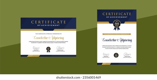 certificate of achievement template. for award, business, and education needs