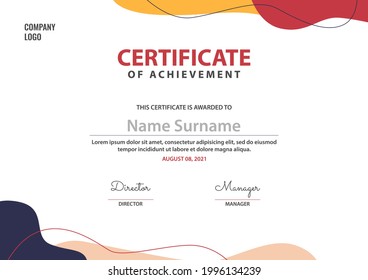 Certificate of Achievement Template. Clean Modern Certificate - EPS 10 Vector