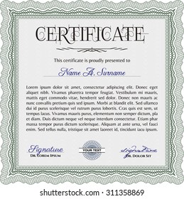 Plantilla de certificado de progreso. Fondo complejo. Patrón vectorial que se utiliza en moneda y diplomas.Diseño elegante. 