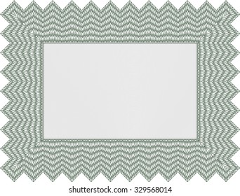 Certificate of achievement template. With complex background. Artistry design. Vector pattern that is used in money and certificate.