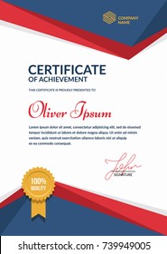 Certificate of Achievement template. Cool geometric design. Layered eps10 vector.