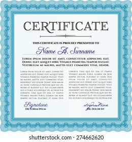 Certificate of achievement template. Customizable, Easy to edit and change colors.With great quality guilloche pattern. Good design. 