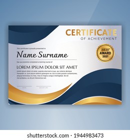 Certificate of achievement template design