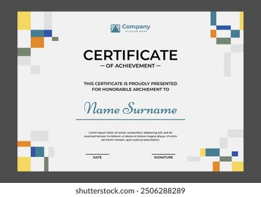 Certificate of achievement template design