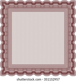 Vorlage für die Leistungsbescheinigung. Gutes Design. Mit Hintergrund. Anpassbar, einfach zu bearbeiten und die Farben zu ändern.