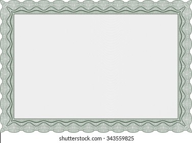 Certificate of achievement template. With guilloche pattern. Vector certificate template.Beauty design. 