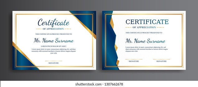 Certificate of achievement template, luxury and modern pattern, diploma, vector illustration