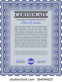 Plantilla de certificado de progreso. Buen diseño. Con fondo. Plantilla de certificado de vector.