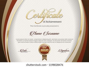 Certificate of Achievement. Template. Premium.