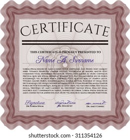 Certificate of achievement template. Printer friendly. Superior design. Frame certificate template Vector.