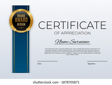 Certificate Template Background Award Diploma Design Stock Vector ...