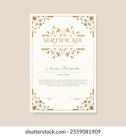 Certificate of achievement template. - Vector.