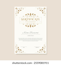 Certificate of achievement template. - Vector.