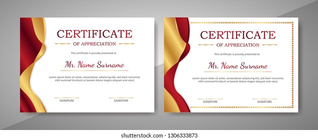 Certificate of achievement template vector cool best