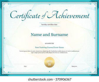 Certificate Achievement Template Vector Achievement Graduation Stock ...