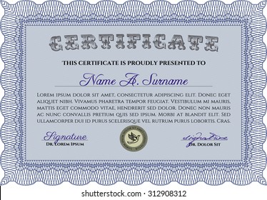 Certificate of achievement template. Vector pattern that is used in money and certificate.With great quality pattern. Nice design. 