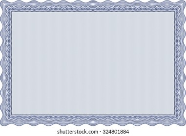 Certificate of achievement template. Vector pattern that is used in money and certificate.With complex background. Good design. 